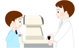 適応検査を受ける男性